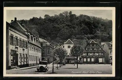 AK Landstuhl, Platz mit Häuserfassaden