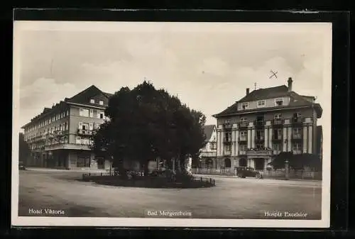 AK Bad Mergentheim, Das Hotel Viktoria und das Hospiz Excelsior