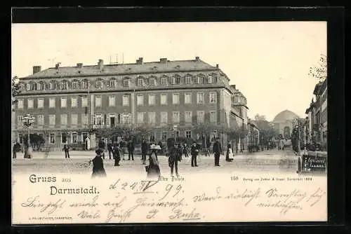 AK Darmstadt, Partie am Alten Palais
