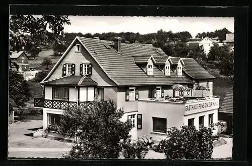 AK Langen Brombach /Odw., Gasthaus-Pension zur Mühle H. Windisch