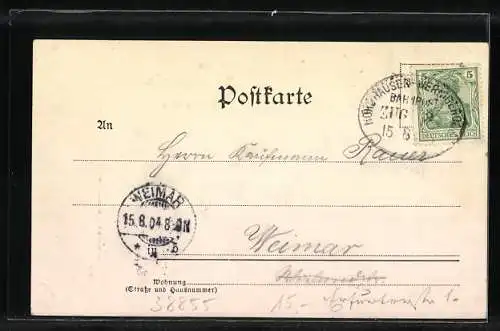 AK Wernigerode, Teilansicht mit Schloss von Westen