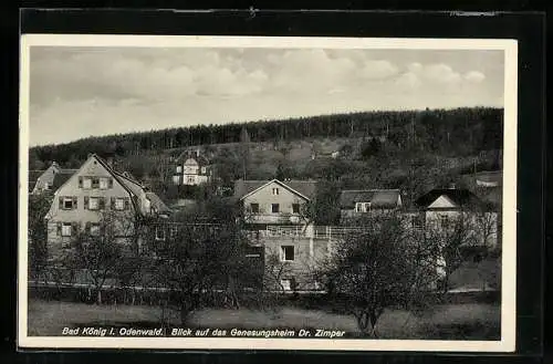 AK Bad König i. O., Genesungsheim Dr. Zimper aus der Vogelschau