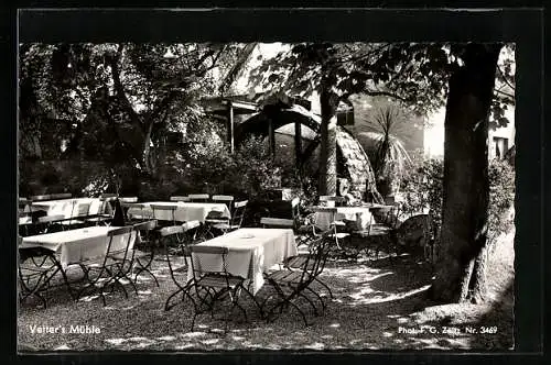 AK Bensheim-Zell, Gasthaus Vetter`s Mühle, Beliebtes Ausflugslokal der Bergstrasse