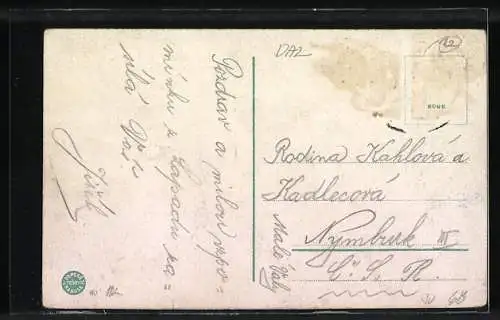 AK Ragusa, Gundulic-Platz mit Denkmal