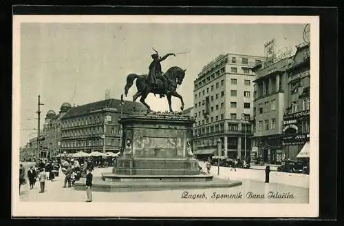 AK Zagreb, Spomenik Bana Jelacica