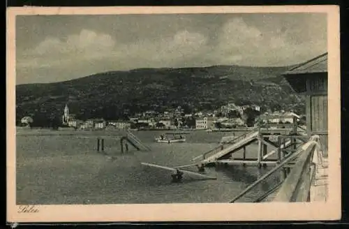 AK Selce, Blick vom Pier auf die andere Küstenseite