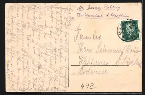 Künstler-AK Rohrberg, Ortspanorama