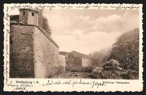 AK Weissenburg i. B., Wülzburg mit Wallgraben