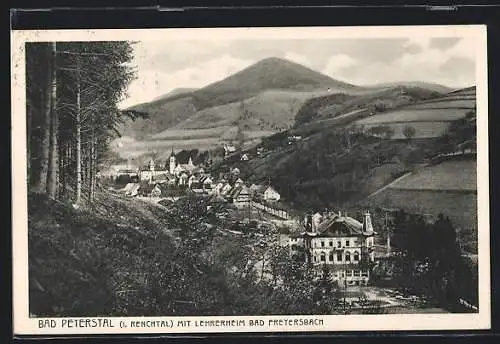 AK Bad Peterstal, Teilansicht mit Lehrerheim Bad Freyersbach