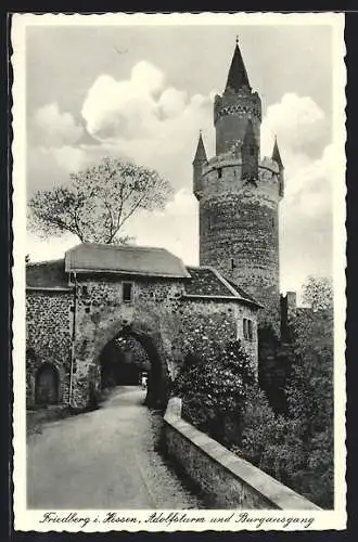 AK Friedberg i. Hessen, Adolfsturm und Burgausgang