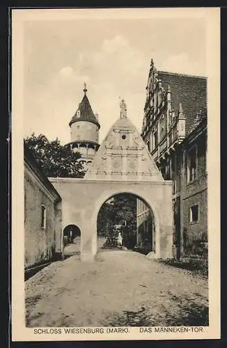 AK Wiesenburg /Mark, Schloss Wiesenburg, Das Männeken-Tor