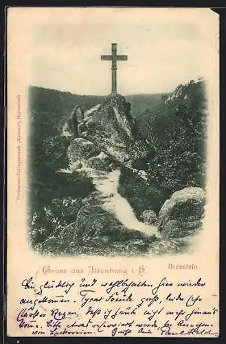AK Ilsenburg i. H., Ilsenstein mit Kreuz