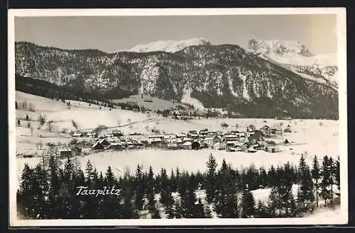 AK Tauplitz, Gesamtansicht im Winter aus der Vogelschau