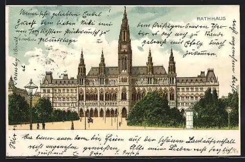 AK Wien, Blick auf das Rathaus