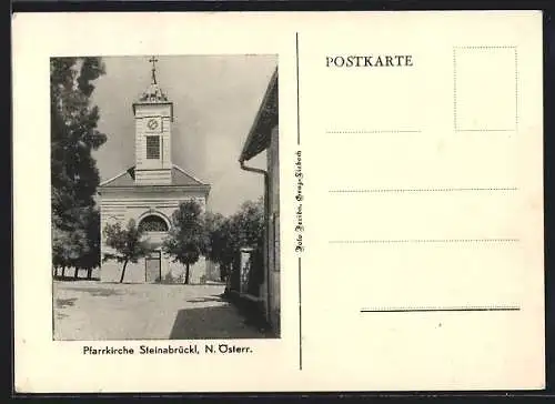 AK Steinabrückl /N. Österr., Die Pfarrkirche