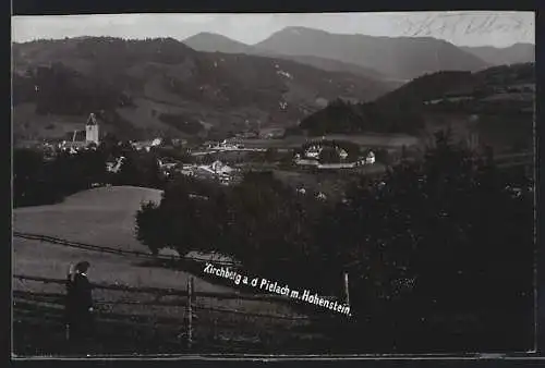 AK Kirchberg a. d. Pielach, Panorama mit Hohenstein