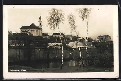 AK Hoheneich /N.-Oe., Teilansicht mit Kirche