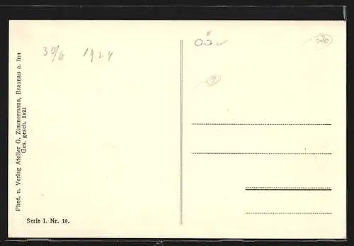 AK Braunau a. Inn, Strassenpartie in der Salzburger Vorstadt