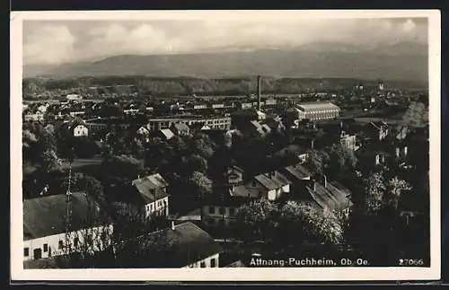 AK Attnang-Puchheim /Ob.-Oe., Teilansicht mit Kirche