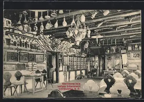 AK Dreistetten, Gasthof Schererwirt, Gastzimmer