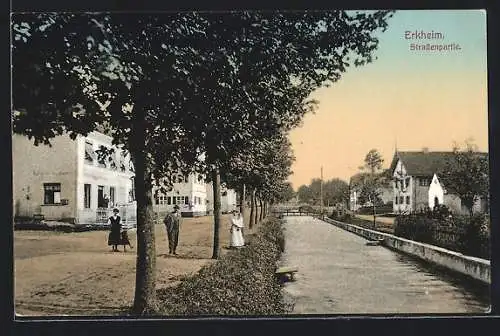 AK Erkheim, Strassenpartie mit Apotheke