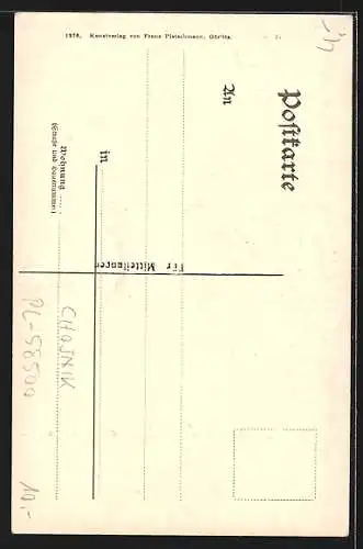 AK Kynast, Ruine, Burghof mit Staupsäule