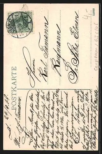 AK Posen, Strassenpartie am Rathaus