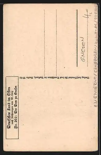 Künstler-AK Gnesen / Gniezno, der Dom