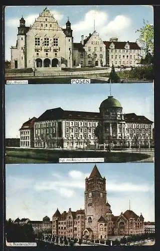 AK Posen, Königliche Akademie, Königliche Ansiedelungs-Kommission, Königliches Residenzschloss