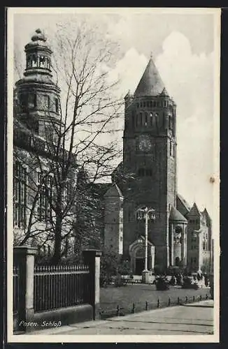 AK Posen / Poznan, Partie am Schloss