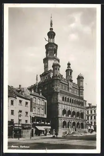 AK Posen, Rathaus und Geschäfte