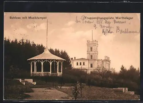 AK Warthelager, Truppenübungsplatz, Schloss mit Musiktempel