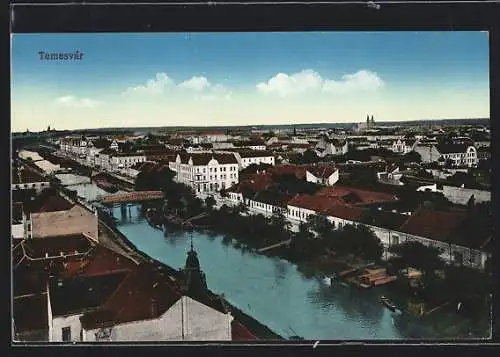 AK Temesvar, Blick über die Dächer der Stadt