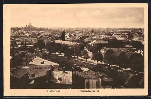 AK Bukarest, Gesamtansicht der Stadt