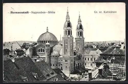 AK Hermannstadt, Die gr. or. Kathedrale
