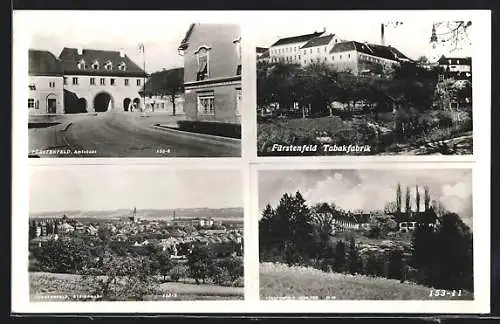 AK Fürstenfeld, Amsthaus, Tabakfabrik, Schloss