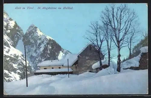 AK Hall in Tirol, St. Magdalena im Halltal im Winter