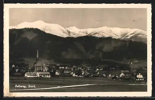 AK Zeltweg /Steiermark, Panorama mit Bergblick