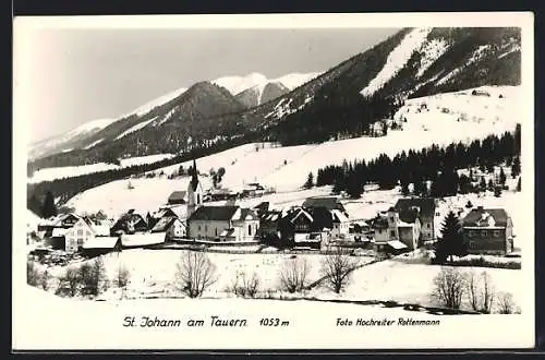 AK St. Johann am Tauern, Ortsansicht im Winter