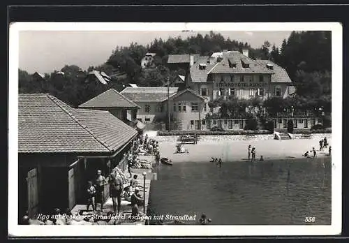 AK Egg /Faakersee, Strandhotel Aschgan mit Strandbad