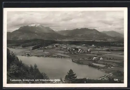 AK Drobollach /Faakersee, Gesamtansicht mit Villacheralpe