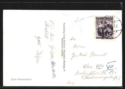 AK Drobollach /Faakersee, Totalansicht mit Bergpanorama