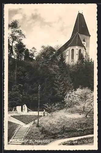 AK Pernegg an der Mur, Kirchdorf, Blick zur Kirche
