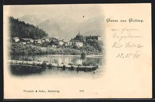 AK Golling, Panorama gegen das Tännengebirge