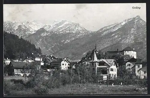 AK Golling, Teilansicht gegen das Tennengebirge