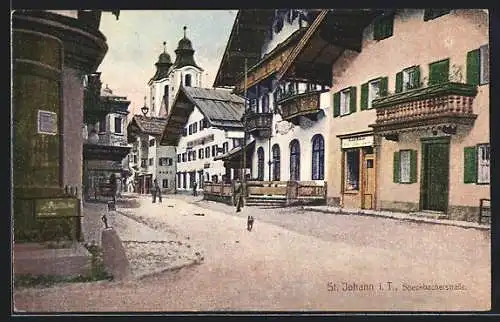 AK St. Johann /Tirol, Partie in der Speckbacherstrasse