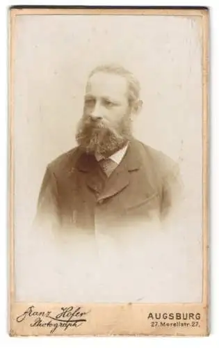 Fotografie Franz Hofer, Augsburg, Morellstr. 27, Otto Lippmann mit grauem Vollbart