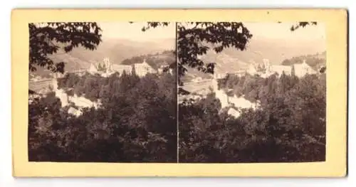 Stereo-Fotografie unbekannter Fotograf, Ansicht Heidelberg, Blick nach dem Schloss