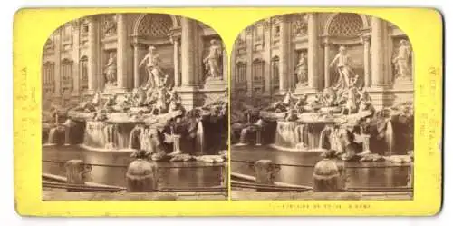 Stereo-Fotografie E. Lamy, Ansicht Rome, Fontaine de Trevi