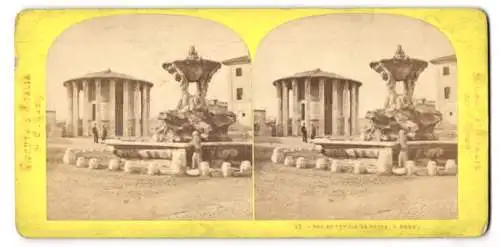 Stereo-Fotografie E. Lamy, Ansicht Rome, vue du Temple de Vesta